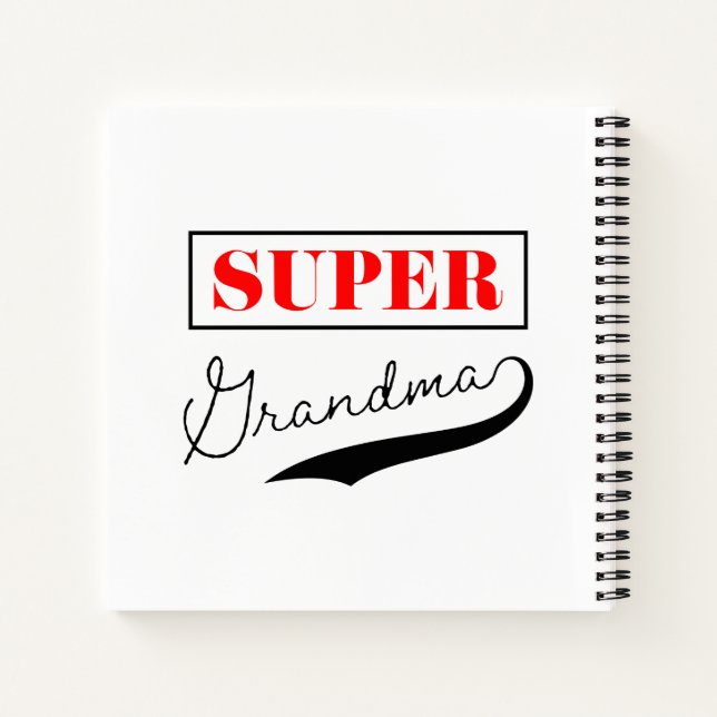 Super Grandma Notebook (Back)