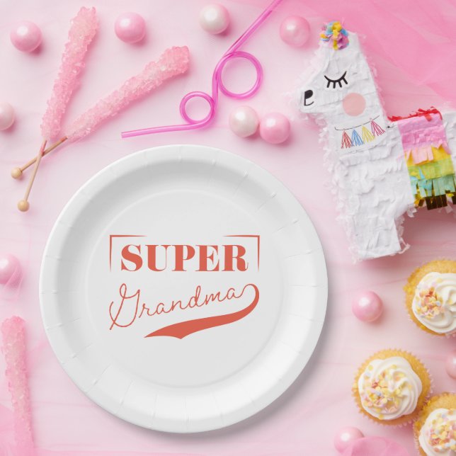 Super Grandma Paper Plate (Party)