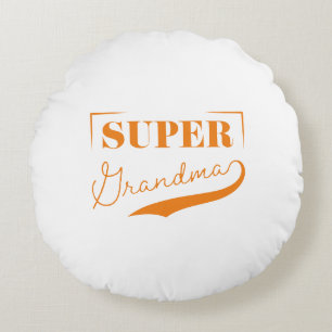 Super Grandma Round Pillow