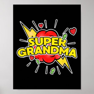 Super Grandma Superhero - Grandma Mother's Day Poster