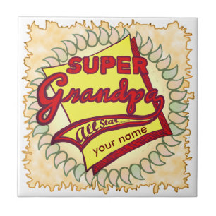 Super Grandpa custom name  Tile