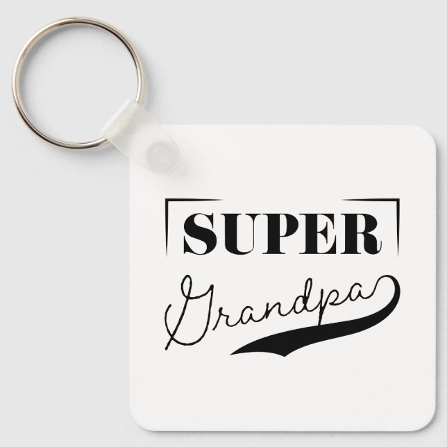 Super Grandpa Keychain (Front)