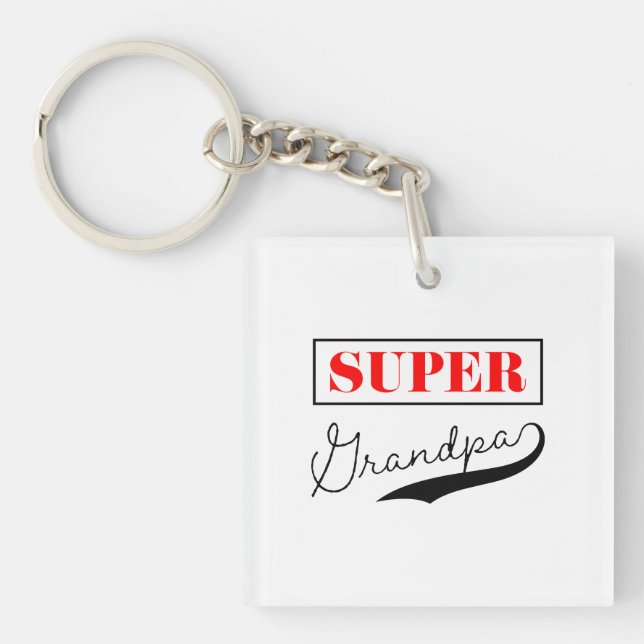 Super Grandpa Keychain (Front)