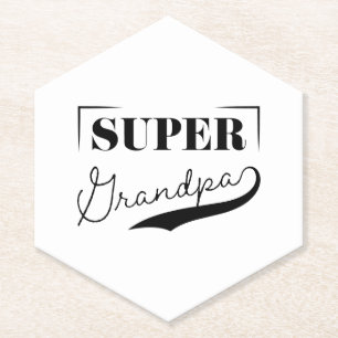 Super Grandpa Paper Coaster