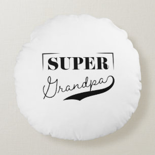 Super Grandpa Round Pillow