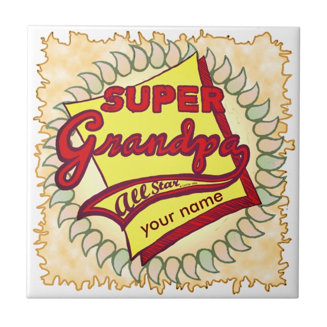 Super Grandpa  Tile (Front)