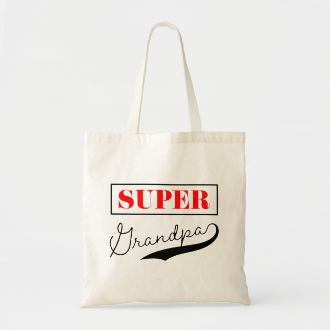 Super Grandpa Tote Bag (Front)