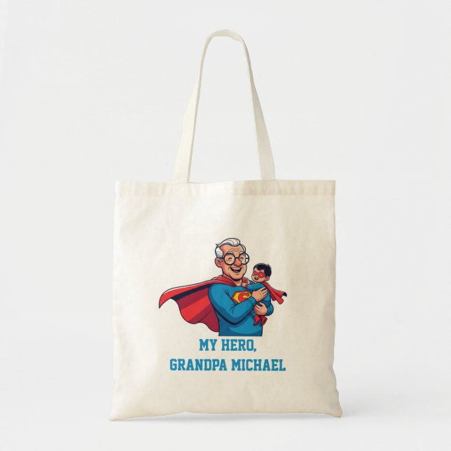 Super Grandpa Tote Bag (Front)
