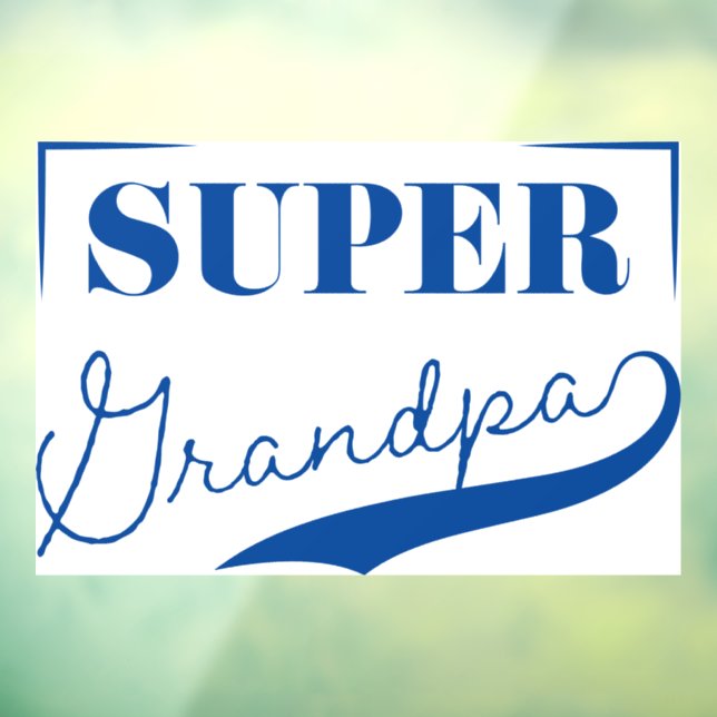 Super Grandpa Window Cling (Sheet 3)