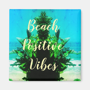 Super Green Summer Beach Vibes positives Magnet