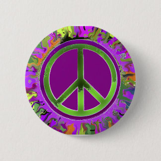 SUPER Groovy Peace Sign 2 Inch Round Button