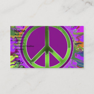SUPER Groovy Peace Sign Business Card