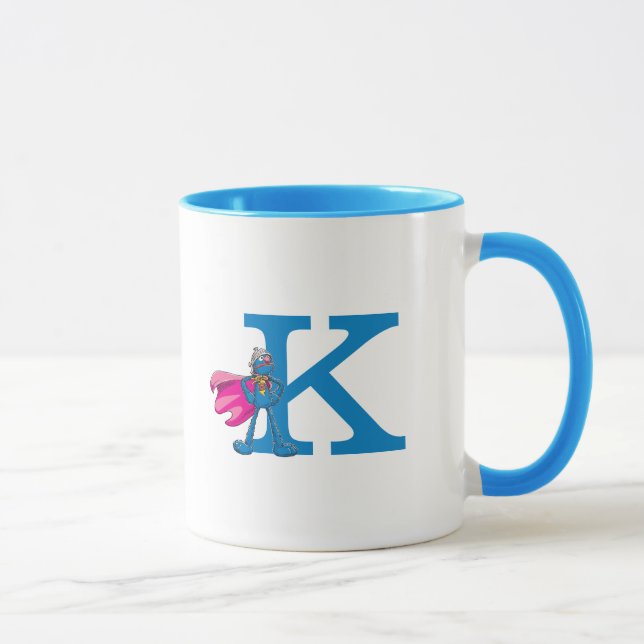 Super Grover Monogram K Mug (Right)