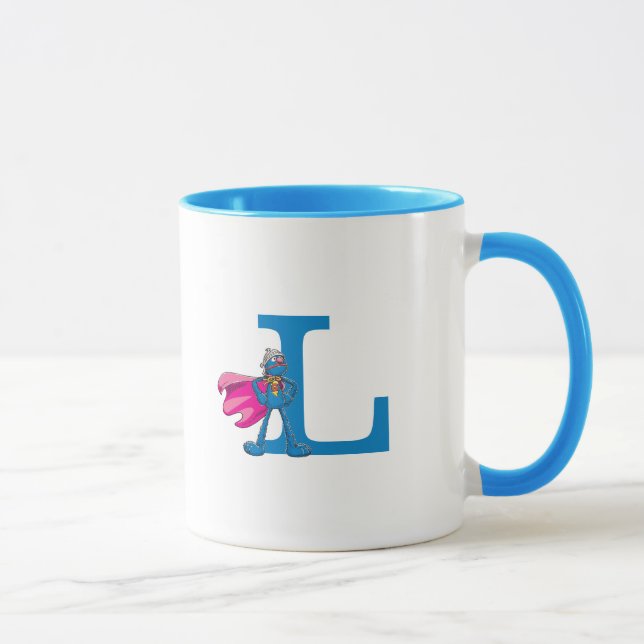 Super Grover Monogram L Mug (Right)