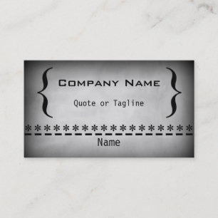 Super Grunge Business Card, Grey Card