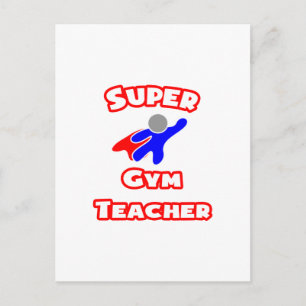 Super Gym Teacher Postcard