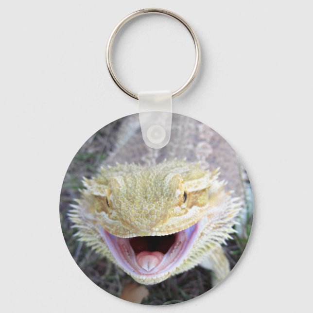 Super Happy Bearded Dragon Keychain (Front)