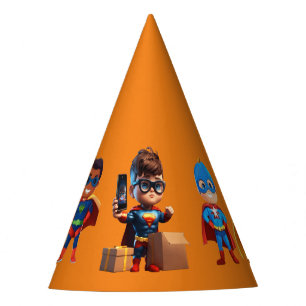 super hero birthday party hat