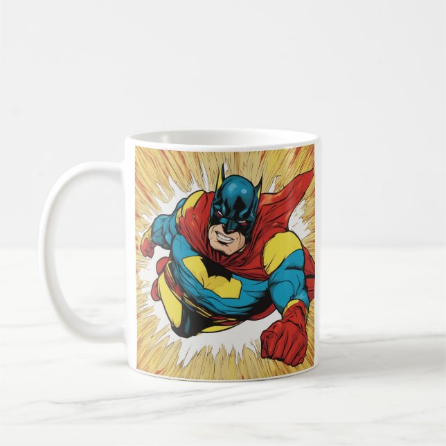 Super Hero Cartoon Mug (Left)