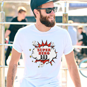 Super Hero Dad Cartoon Bubble Fun  T-Shirt
