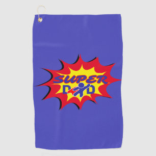 Super Hero Dad Comic Book Father's Day Golf Towel
