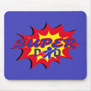 Super Hero Dad Comic Book Father's Day  Mouse Pad