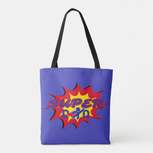 Super Hero Dad Comic Book Father's Day  Tote Bag