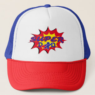 Super Hero Dad Comic Book Father's Day Trucker Hat