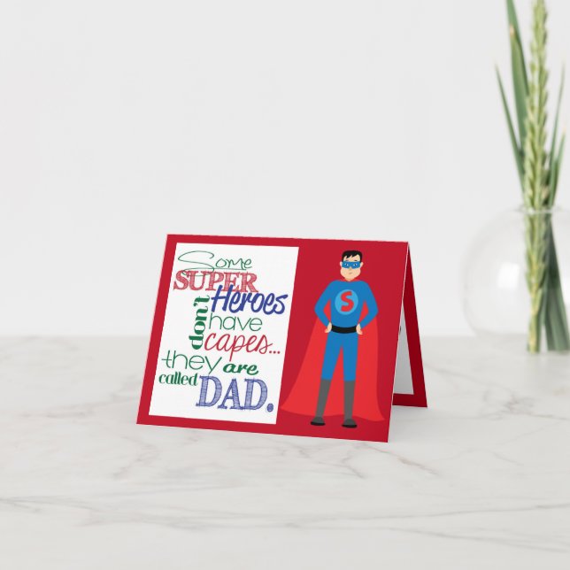 Super Hero Father's Day Card (Front)