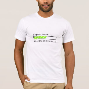 Super Hero... loading in progress bar icon, shirt. T-Shirt