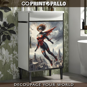 Super hero mom in 1950 comics  tissue paper