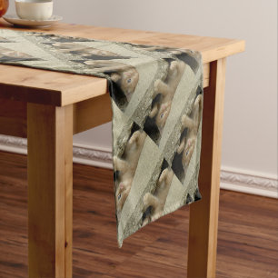 Super Hero Orange Tabby Kitten Long Table Runner