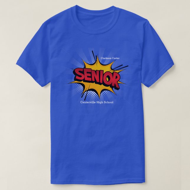Super Hero Senior Dark T-Shirt (Design Front)