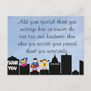 Super Hero Thank You Cards