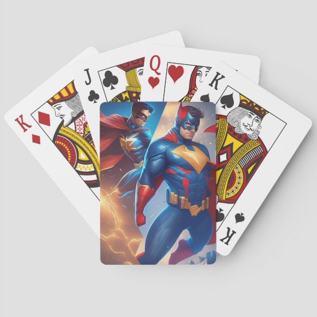 Super hero with new Super hero Playing Cards (Back)