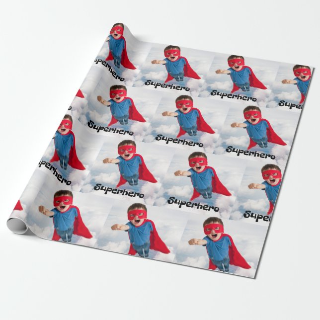 Super Hero Wrapping Paper (Unrolled)