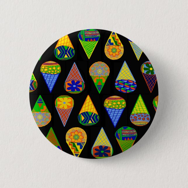 Super Heroes Ice Cream Cones 2 Inch Round Button (Front)