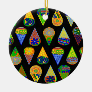 Super Heroes Ice Cream Cones Ceramic Ornament