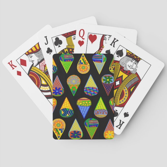 Super Heroes Ice Cream Cones Playing Cards (Back)