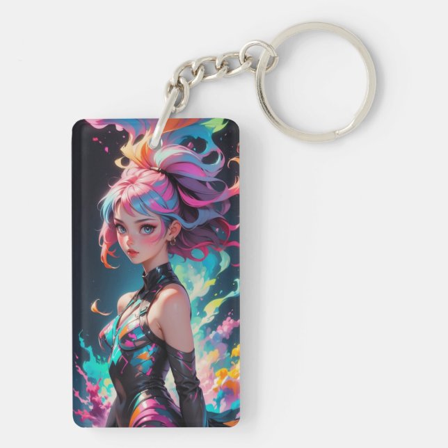 Super heroine keychain (Back)