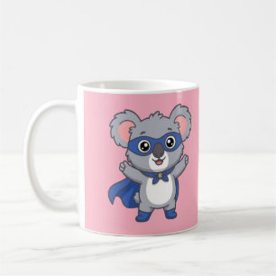 Super Héros Koala Mignon Tasse Rose Enfants