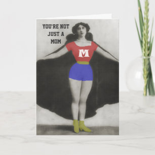 Super Héros Photo Art Vintage Carte Fête des Mères