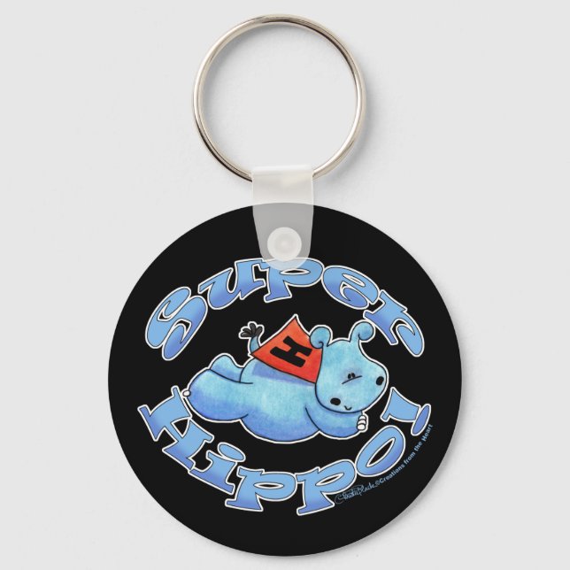 Super Hippo Keychain (Front)