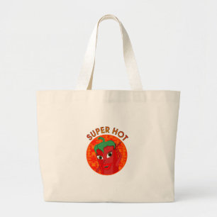 Super Hot Pepper Diva Large Tote Bag