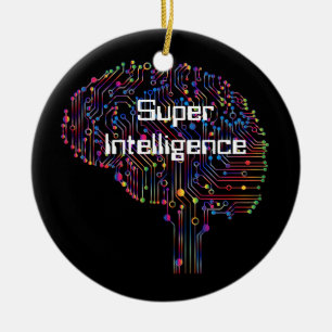Super Intelligence Technology Ceramic Ornament