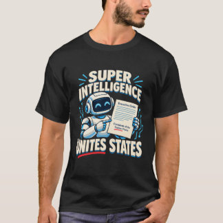Super Intelligence Unites States Funny AI Typo T-Shirt