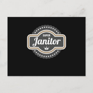 Super Janitor Cleaners Janitors Cleaning Service G Postcard