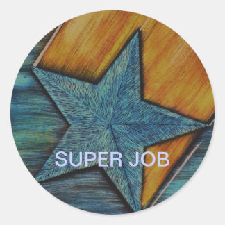 SUPER JOB CLASSIC ROUND STICKER