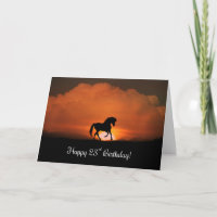 Super Jolie carte d'anniversaire du 23e cheval