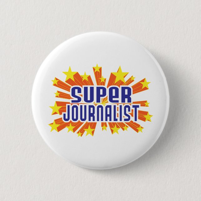 Super Journalist 2 Inch Round Button (Front)